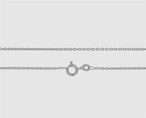 585 Weißgold Ankerkette rund - Länge 45 cm 
