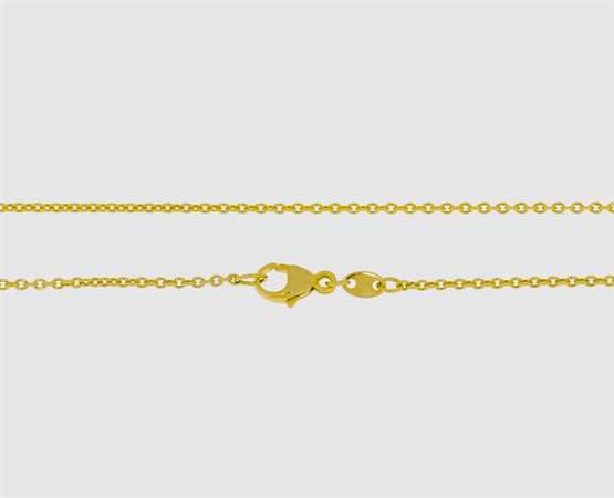750 Gelbgold Ankerkette rund 1,3 mm - 42 cm 
