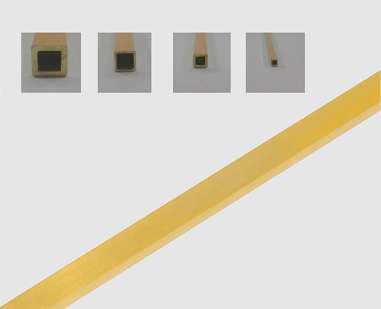 750 Gelbgold Rohr vierkant 6,0 x 1,0 mm 6,0 x 1,0 mm