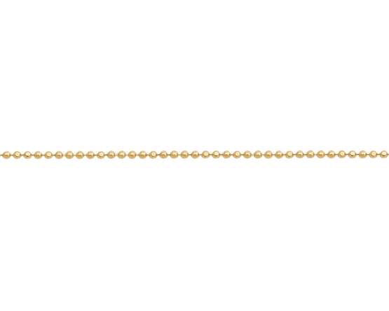750 Gelbgoldkette Kugel 1,0 mm diamantiert 