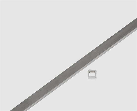 750 Palladium Weißgoldrohr vierkant 3,0 x 0,5 mm 3,0 x 0,5 mm