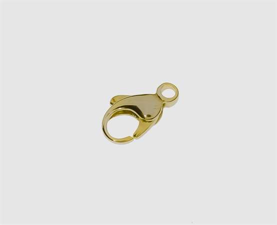 925 Karabiner vergoldet 13,0 mm gewölbt 13 mm