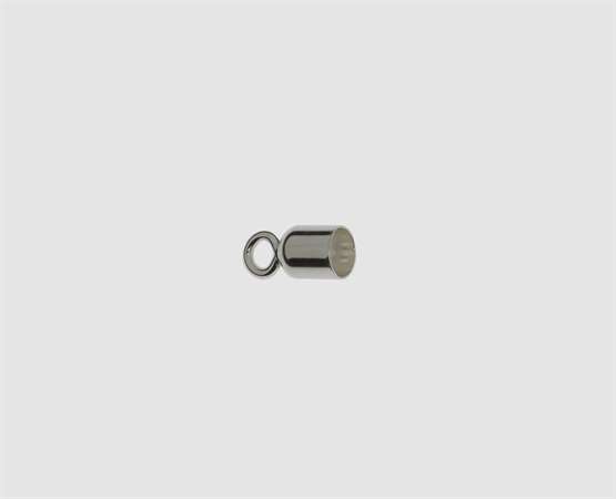 925 Silber Endkapsel kurz 4,5/3,8 mm geschl. Öse 4,5 mm - 3,8 mm