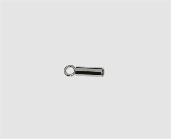 925 Silber Endkapsel lang 2,5/2,0 mm, geschl.Öse 2,5 mm - 2,0 mm