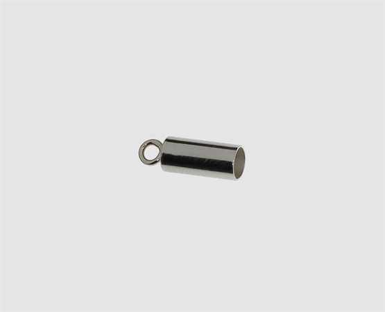 925 Silber Endkapsel lang 4,5/4,0 mm geschl. Öse 4,5 mm - 4,0 mm