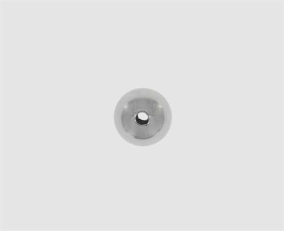 925 Silber Kugel 10,0 mm - 2 Loch 10,0 mm