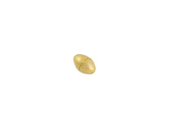925 Silber Magnetschließe Olive 8 x12mm vergoldet 