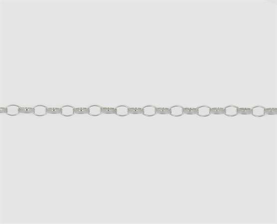 925 Silberkette Erbse 3,7 mm weit-oval 3,7 mm weit oval