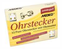 Erstohrstecker vergoldet Stern 12 Paar 