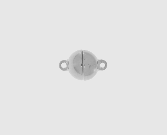 Kugelförmiger Magnetverschluss aus 925 Silber