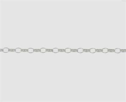 925 Silberkette Erbse 4,1 mm weit-oval 