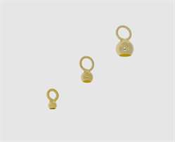 333 Gelbgold Kalotte große Öse geschlossen 