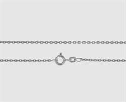 585 Weißgold Ankerkette diamantiert - Länge 45 cm 