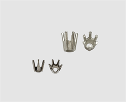 585 Weißgold Chaton 6 Krappen - konisch 