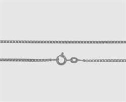 585 Weißgold Venezianerkette 0,8 mm - 45 cm 