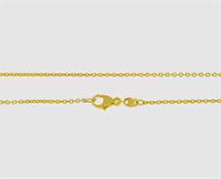 750 Gelbgold Ankerkette rund 1,3 mm - 42 cm 