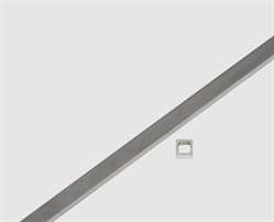 750 Palladium Weißgoldrohr vierkant 5,0 x 0,5 mm 5,0 x 0,5 mm