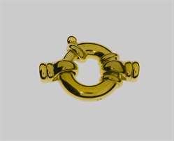 925 Jumbo Federring vergoldet m. Kalotte 18,0 mm 18 mm