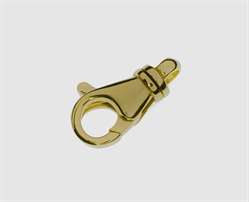 925 Karabiner vergoldet 21,0 mm mit Drehöse 