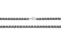 925 Silber Ankerkette dia. 4,4 mm - 60cm  schwarz 