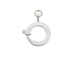 925 Silber Federring mit Bund 15,0 mm vierk.Profil 