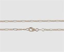 925 Silber Figarokette 3:1 -1,8 x 0,8 mm - 45 cm 