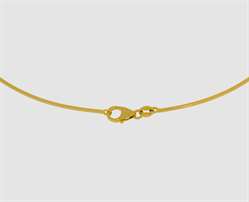 925 Silber goldplat Collier Omega 1,4mm-50 cm rund 