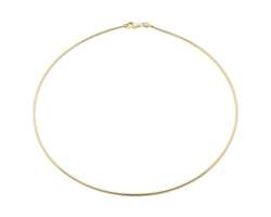 925 Silber goldplat Collier Omega 1,8mm-42 cm rund 