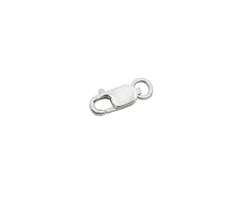 925 Silber Karabiner  8,0 mm flach 8 mm flach