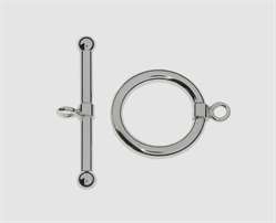 925 Silber Knebelverschluss 15 mm 2-tlg. 