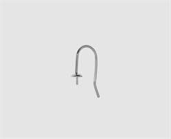925 Silber Ohrhaken mit Perlschale 4,0 mm glatt 