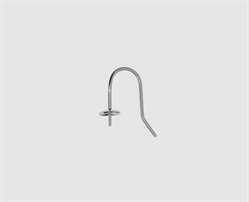 925 Silber Ohrhaken mit Perlschale 5,0 mm glatt 