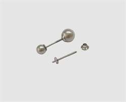 925 Silber Ohrstecker doppelt Schale 3,5 mm glatt 