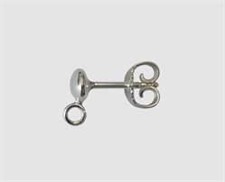 925 Silber Ohrstecker mit Linse 4,7mm und Öse 