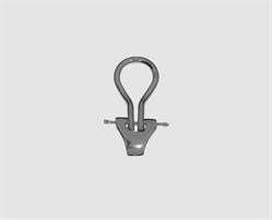 925 Silber Omega-Clip 14,0 mm - Böckchen kurz 14,0 mm kleines Böckchen