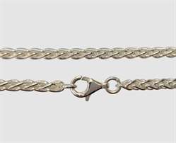 925 Silber Zopfkette 3,4 mm - 45 cm 