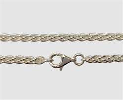 925 Silber Zopfkette 3,4 mm - 60 cm 