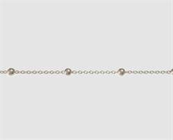 925 Silberkette Anker rd. 1,3mm mit Kugel 3mm 