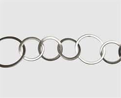 925 Silberkette Anker Ring Figaro 