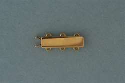 750 Gelbgold Armbandschließe 3 rhg. poliert 