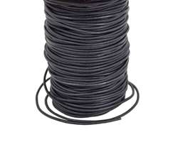 Kängurulederband 1,0 mm schwarz 