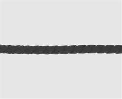 Lederschnur geflochten 5,0 mm schwarz 