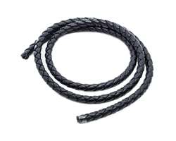 Lederschnur geflochten 8,0 mm schwarz 