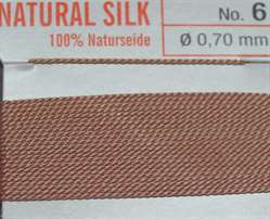 Naturseide hellrosa - 2 Meter 1 Nadel 