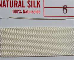 Naturseide  Nr. 0, 0,30 mm weiß 2 Meter Nr. 0 - 0,30 mm