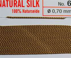 Naturseide Nr.10, 0,90 mm beige 2 Meter Nr.10 - 0,90 mm