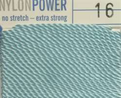 Nylon Power Nr. 14, 1,02 mm türkis 2 Meter Nr.14 - 1,02 mm