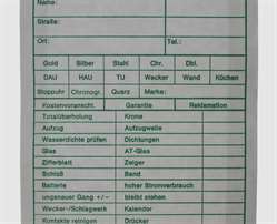 Reparaturtüten Uhren grün 100 x 240 mm 100 Stück 